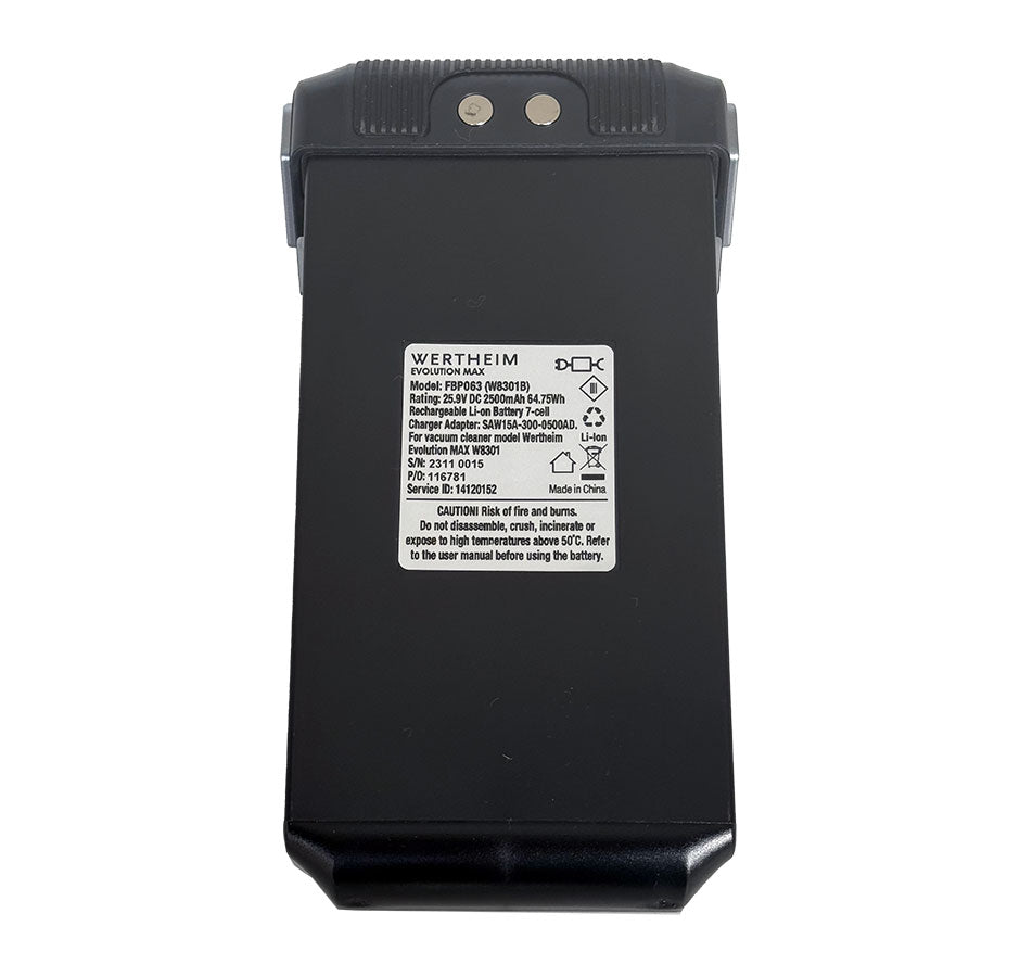 Wertheim Evolution Max W8301 Stick Vacuum Replacement Battery (33202011)