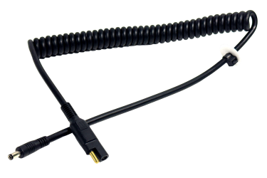 MotorScrubber SHOCK, M3, JET3 Battery Coiled Lead with DC Connector - 2 PIN OLDER VERSIONS (MS3009B-2pin)