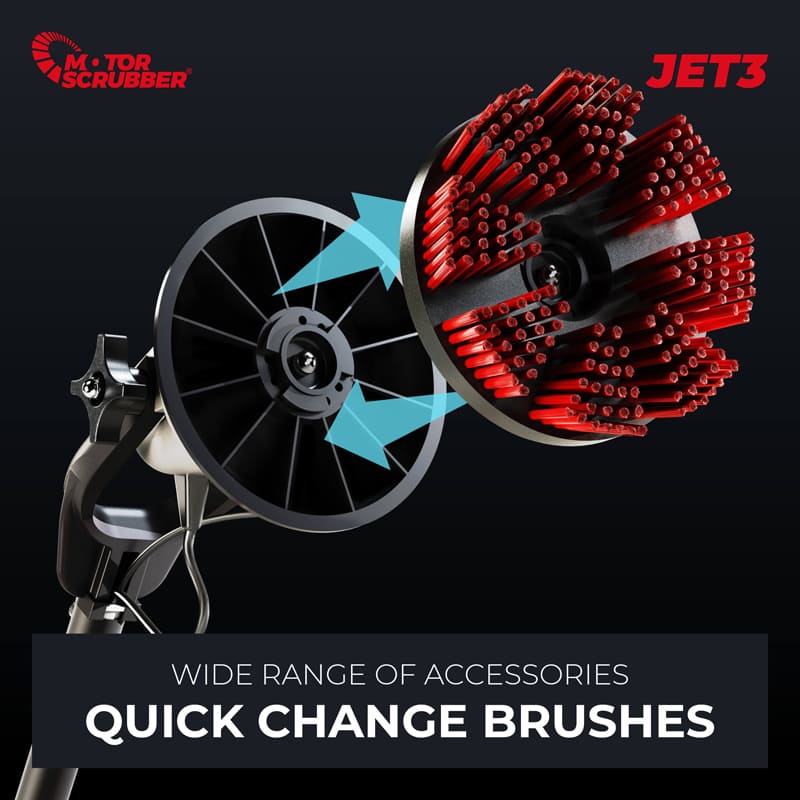MotorScrubber JET3 Handheld Scrubber with Spray Scrub Technology Starter Kit (MSJET3)#