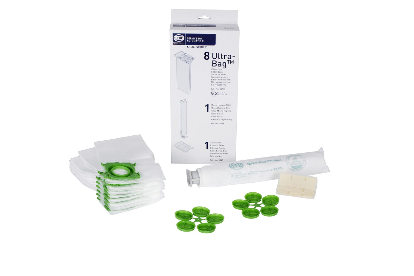 Sebo X, XP Series Vacuum Cleaner Bags and Filters Service Kit (5828ER)