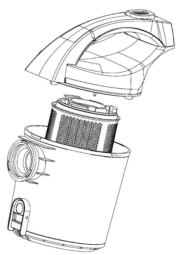 Black and Decker VM1450 Bagless Vacuum Cleaner Dust Canister (6010355-43)