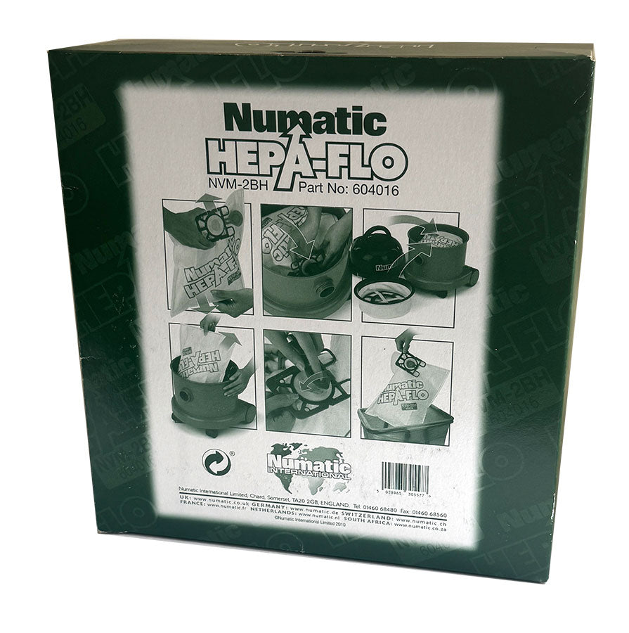 Numatic NVM2BH Hepaflo Dust Bags - 10 Pack (604016)