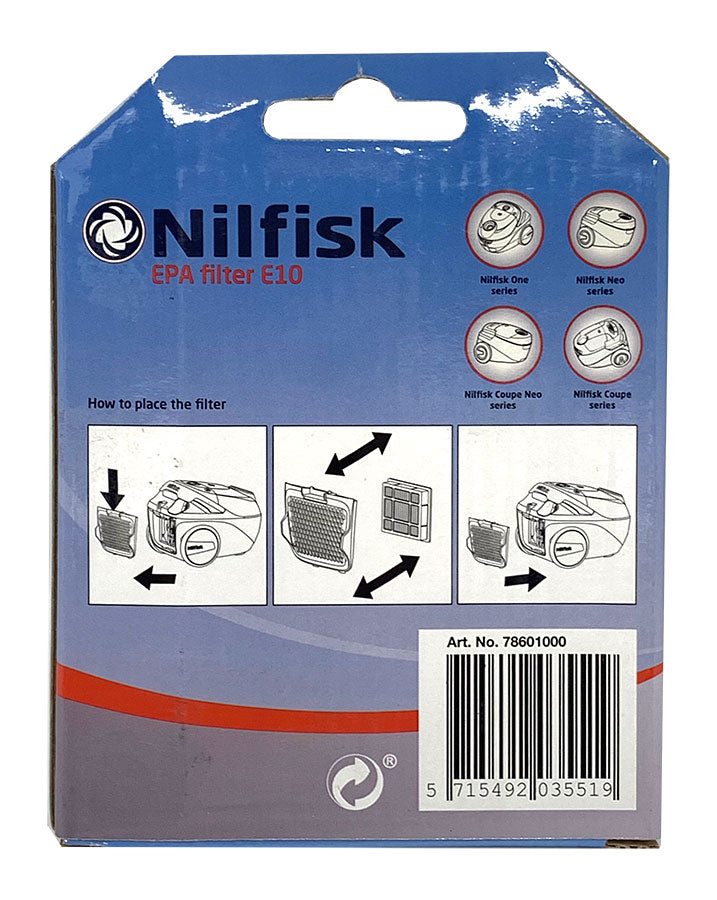 Nilfisk Coupe, Neo, Coupe Neo, One Series Vacuum Cleaner EPA Exhaust Filter E10 (78601000)