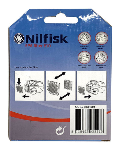 Nilfisk Coupe, Neo, Coupe Neo, One Series Vacuum Cleaner EPA Exhaust Filter E10 (78601000)