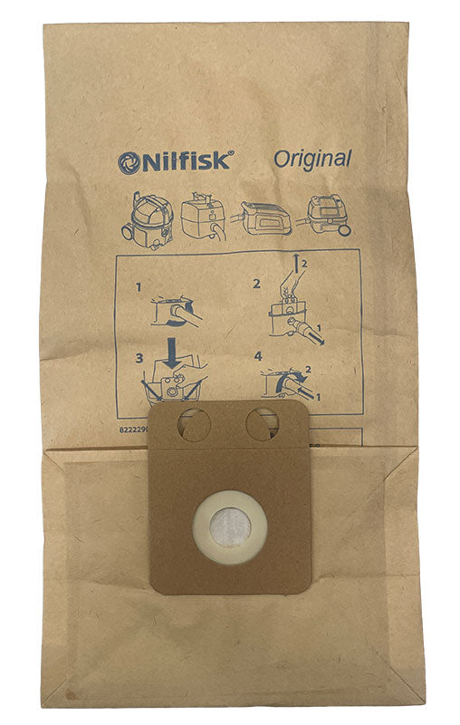 Nilfisk GD1000, GD1010, GD2000, VP400, VP500 Vacuum Cleaner Bags - 5pk (82367810)