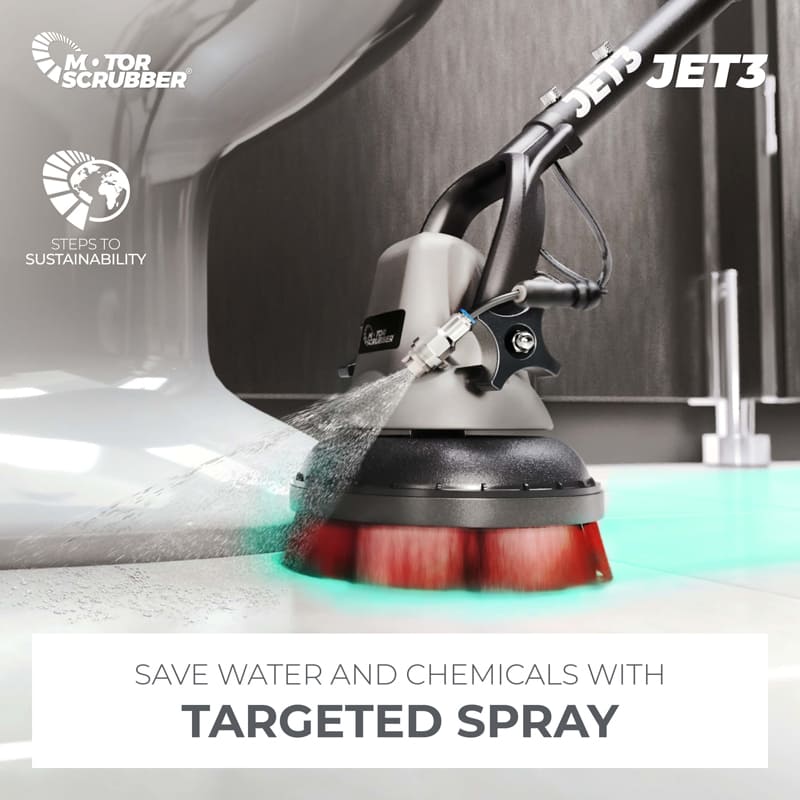MotorScrubber JET3 Handheld Scrubber with Spray Scrub Technology Starter Kit (MSJET3)#