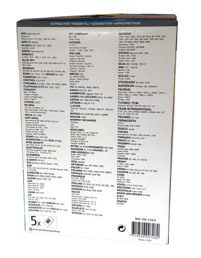 Menalux 1750P Vacuum Cleaner Bags for Airflo Beetle and Electrolux Z965 - 5pk (900166419)