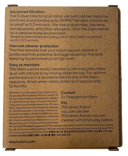 Electrolux Ultimate Home 700 EFR71222DS Robotic Vacuum Filter Kit (EFR4)