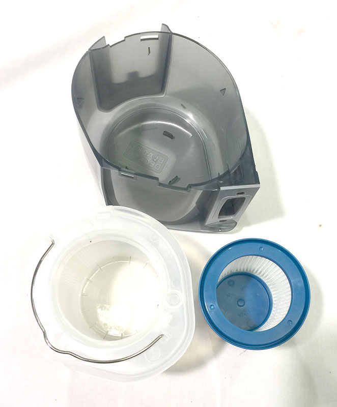 Black and Decker FEJ520JFSX Dust Bowl Canister (90621435-01) with filter and dust cup