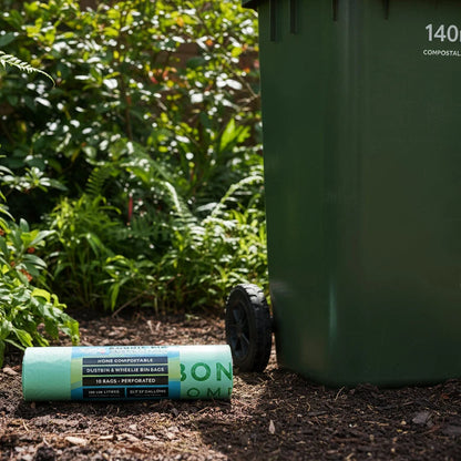 Bonnie Bio 120-140L COMPOSTABLE Garbage & Wheelie Bin Bags – Carton of 10 Rolls (BB-120/140L-10)#