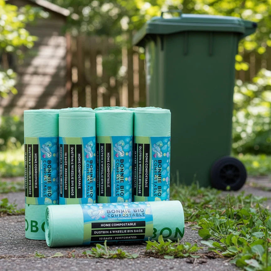 Bonnie Bio 240L COMPOSTABLE Garbage & Wheelie Bin Bags – Carton of 9 Rolls (BB-240L-9)#