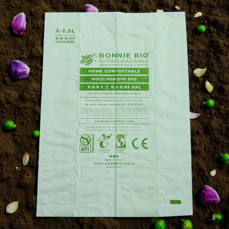 Bonnie Bio 2-2.5L COMPOSTABLE Multi-Purpose/Dog Poop Bags - Carton of 48 Rolls (BB-2.5L-48)#