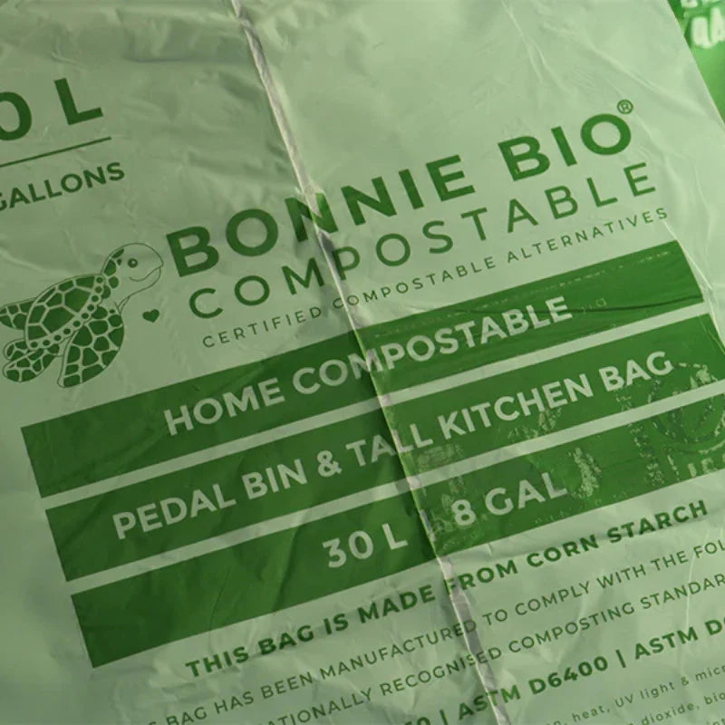 Bonnie Bio 30L COMPOSTABLE Bin & Rubbish Bags – Roll of 15 (BB-30L)