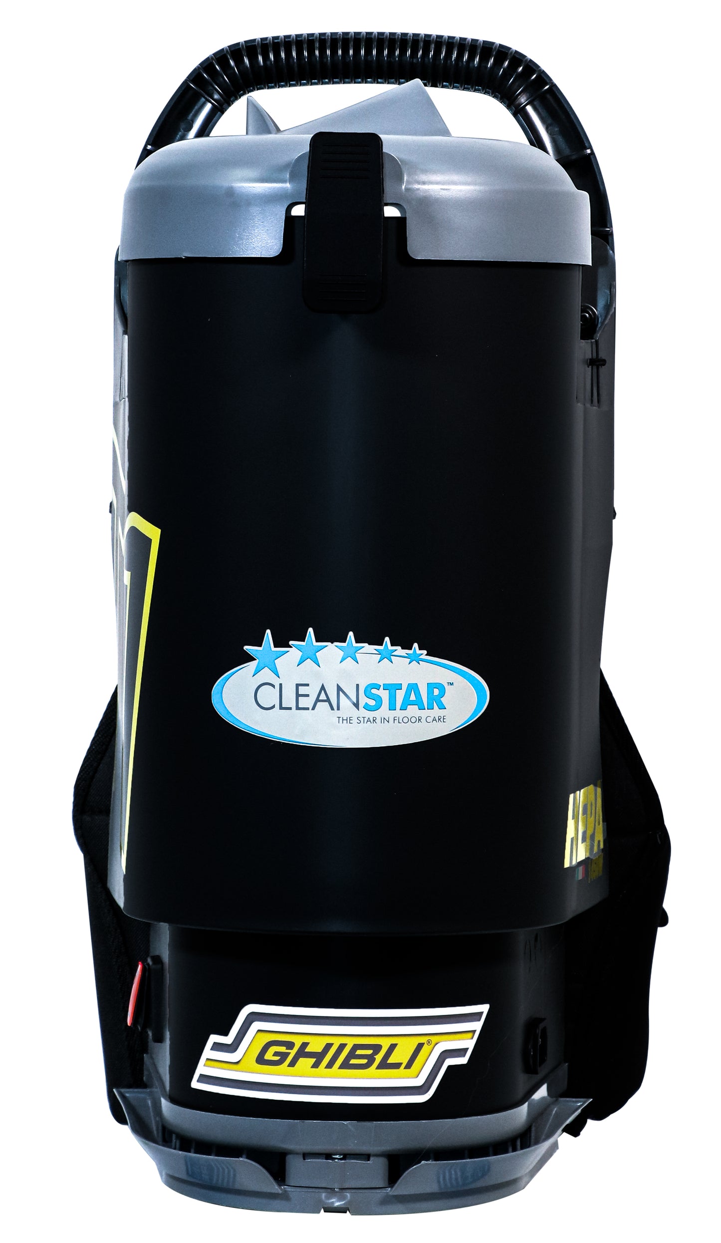 Ghibli T1 Backpack Vacuum Cleaner - Black with Grey Lid (T1v3-B)