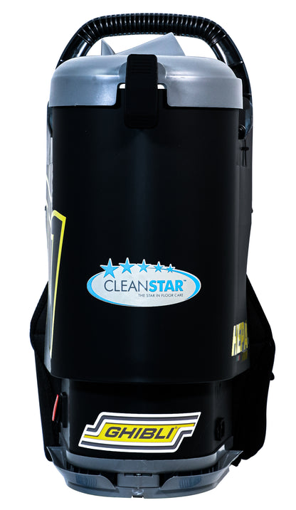 Ghibli T1 Backpack Vacuum Cleaner - Black with Grey Lid (T1v3-B)