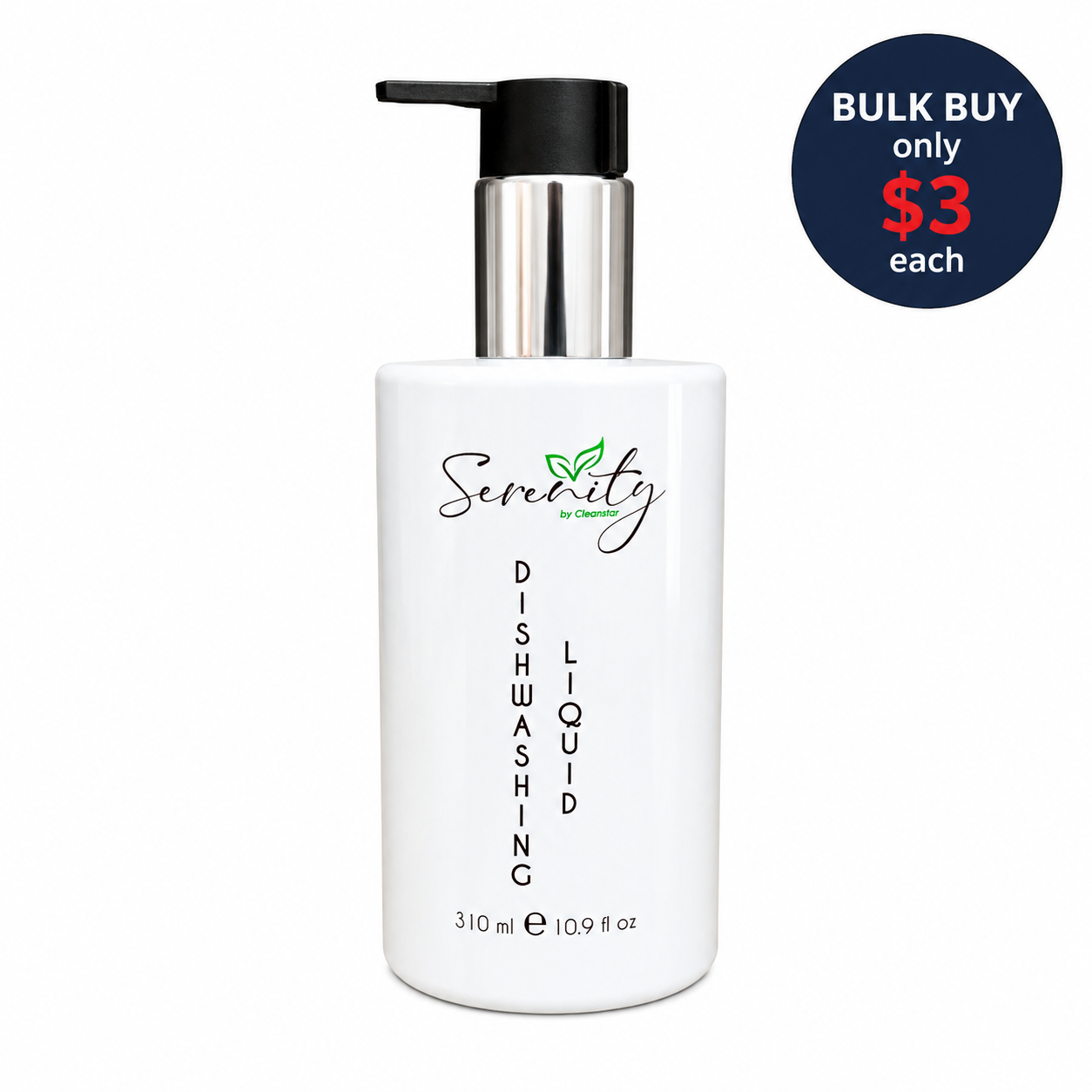 Serenity Dishwashing Liquid Pump Bottle 310ml Box of 50 – Hotel Guest Amenities (CDISH-310ML)