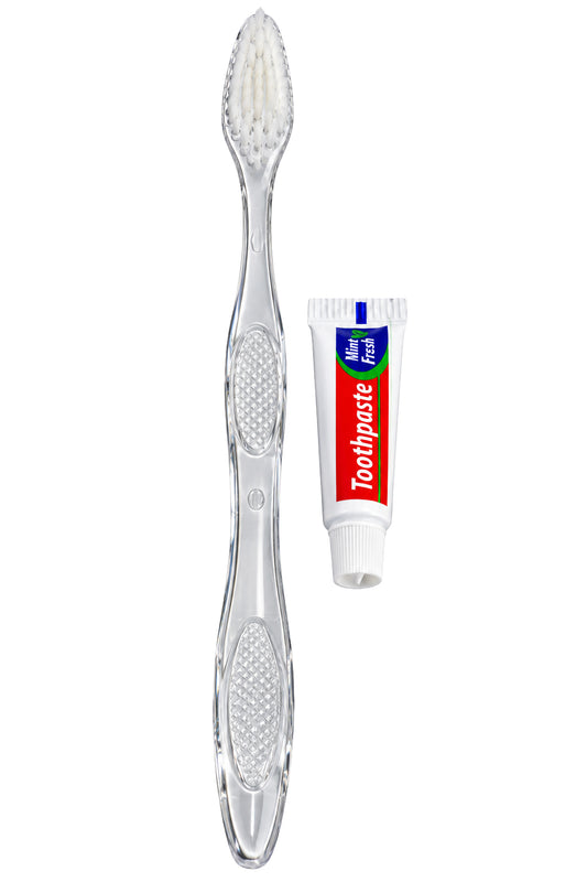 Toothbrush & Toothpaste Dental Kit - Box of 300 – Hotel Guest Amenities (CDENTALKIT)