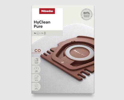Miele Genuine HyClean Pure CO Synthetic Vacuum Cleaner Dust Bags - 4 Pack (CO-HP)