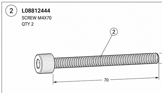 Nilfisk BA410 Scrubber Control Box Screws (L08812444***)