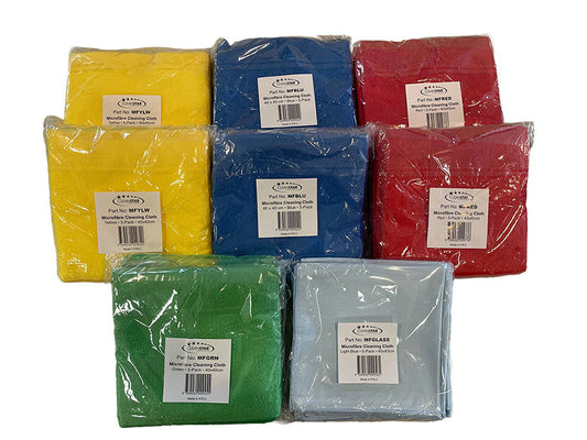 Mixed Colour Microfibre Cloths - 40 Pack (MFPK-MIX)
