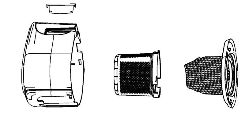 Black and Decker DVJ315J, DVJ320J, DVJ325J, DVJ325BF Dustbuster Dust Canister (N924713)
