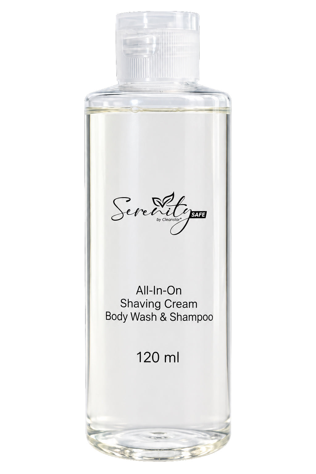 Serenity Safe All in One Shampoo, Conditioner & Body Wash for Prisons & Correctional Facilities - 120ml Bottle - Box of 100 (SS-ALLINONE)
