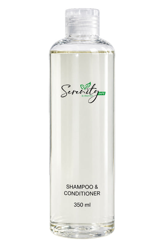 Serenity Safe Two in One Shampoo & Conditioner for Prisons & Correctional Facilities - 350ml Bottle - Box of 24 (SS-SHCOND350ML)