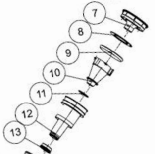 RYOBI R18XSV9, R18SV614 One+Stick Vacuum Second State to Down Tube Seal (566378001)***#