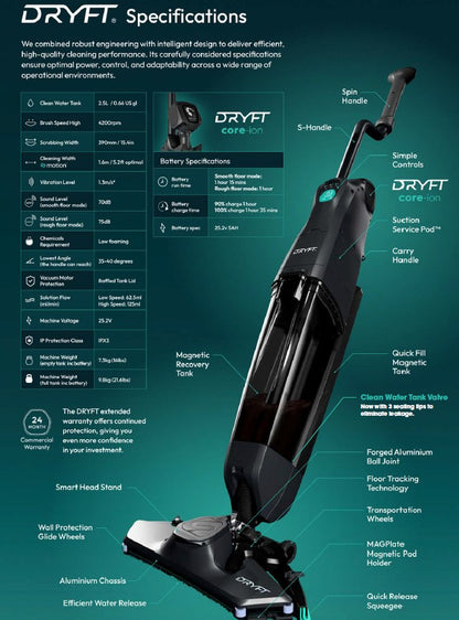 DRYFT Battery Powered WORLD FIRST S-Motion Floor Scrubber Dryer (DRYFT)#