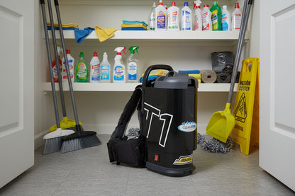Ghibli T1 Backpack Vacuum Cleaner - Black with Grey Lid (T1v3-B)