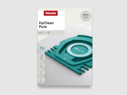 Miele Genuine HyClean Pure TU Synthetic Vacuum Cleaner Dust Bags - 4 Pack (TU-HP)