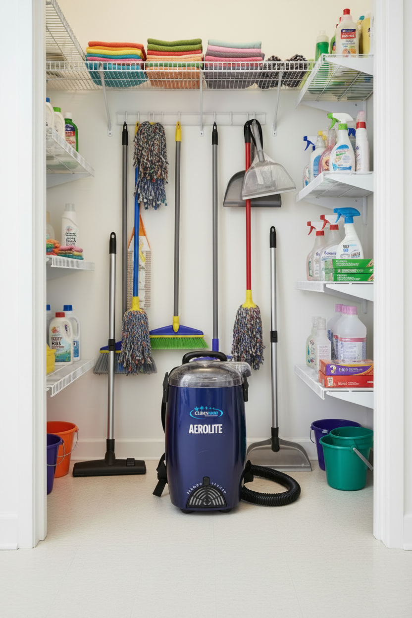 Cleanstar AEROLITE 1400 Watt Backpack Vacuum Cleaner and Blower - Blue (VBP1400-BL)
