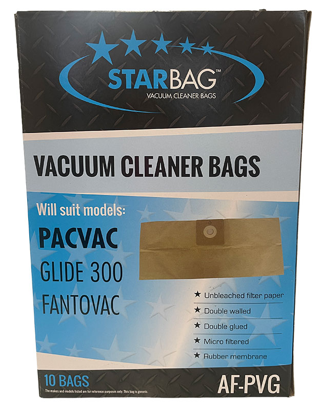 Pacvac Glide 300 and Fantovac Vacuum Cleaner Bags - 10pk (AF-PVG)