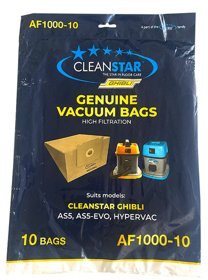 Pullman AS5 and Cleanstar Hypervac Commercial Vacuum Cleaner Bags -10pk (AF1000-10)