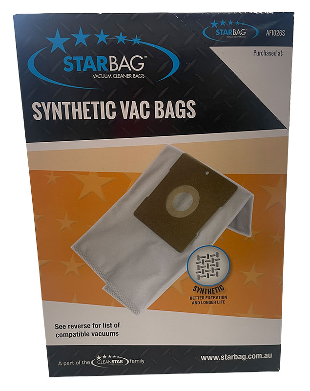 Hoover, Vax, Airflo, Karcher Synthetic Vacuum Cleaner Bags - 5pk (AF1026S)