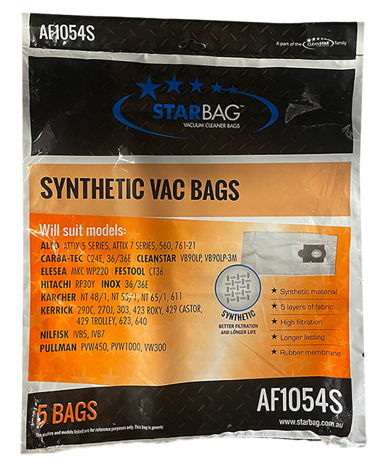Nilfisk & Alto IVB 5 and IVB 7 Synthetic Bags for Non Hazardous materials - 5pk (AF1054S)