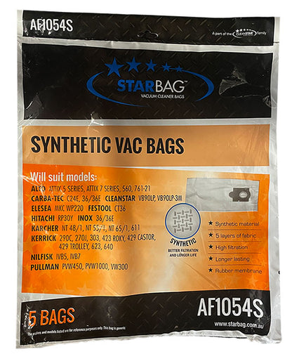 Nilfisk & Alto IVB 5 and IVB 7 Synthetic Bags for Non Hazardous materials - 5pk (AF1054S)