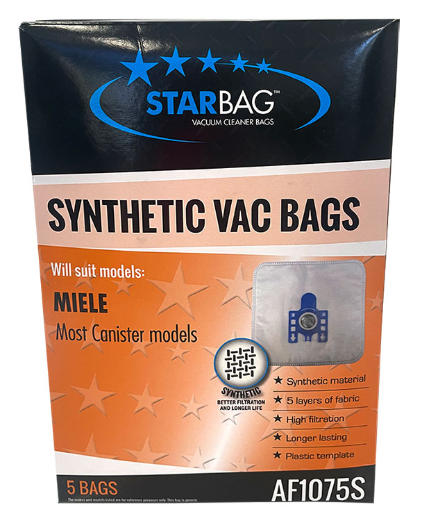 Miele Canister Vacuum Cleaner Synthetic Dust Bags - 5pk (AF1075S)