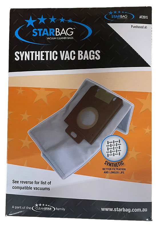 AEG, Electrolux, Philips, Wertheim & Volta Synthetic Vacuum Cleaner Bags - 5pk (AF201S)