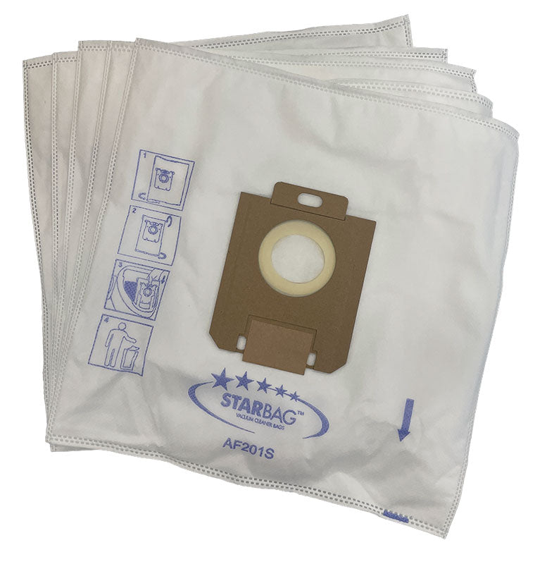 AEG, Electrolux, Philips, Wertheim & Volta Synthetic Vacuum Cleaner Bags - 5pk (AF201S)
