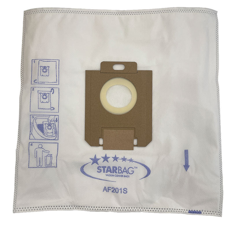 AEG, Electrolux, Philips, Wertheim & Volta Synthetic Vacuum Cleaner Bags - 5pk (AF201S)