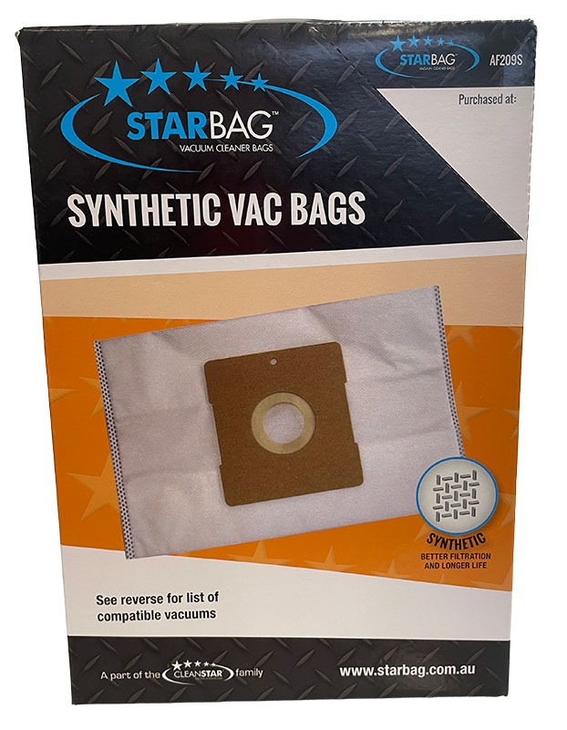 AEG, Airflo, Electrolux, Hoover, Kambrook, Nilfisk, Sanyo, Samsung, Vax & Volta Synthetic Vacuum Cleaner Bags - 5pk (AF209S) 