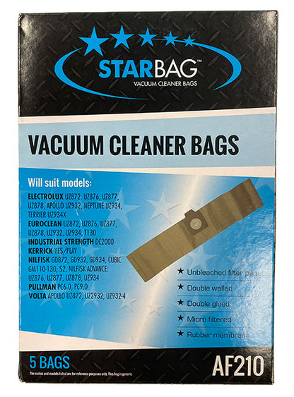 Nilfisk, Electrolux UZ932-934, Kerrick, Pullman and Volta Vacuum Bags - 5pk (AF210)