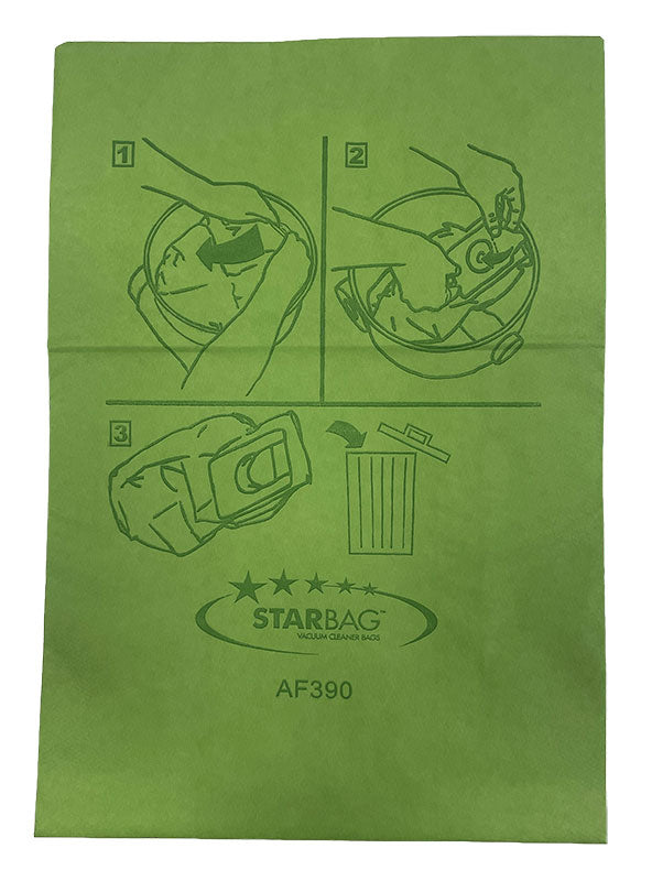 Numatic Henry, Hetty & Charles Green Vacuum Cleaner Bags -10pk (AF390G)
