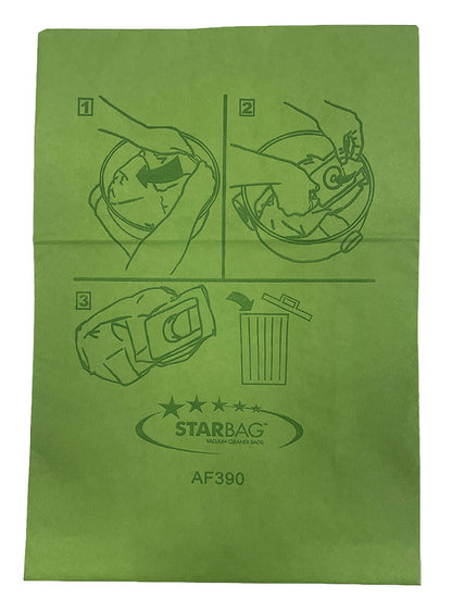 Numatic Henry, Hetty & Charles Green Vacuum Cleaner Bags -10pk (AF390G)
