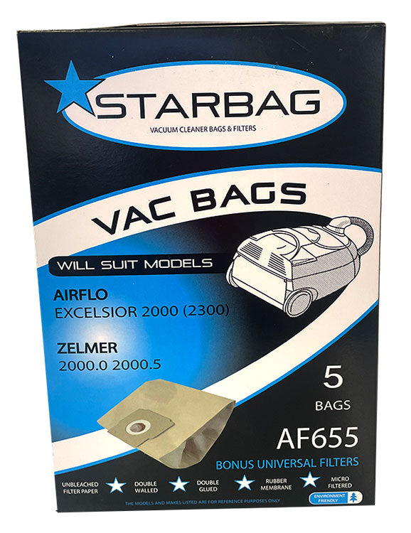 Airflo Excelsior Vacuum Cleaner Bags - 5pk (AF655)