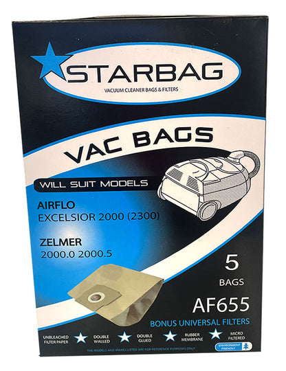 Airflo Excelsior Vacuum Cleaner Bags - 5pk (AF655)
