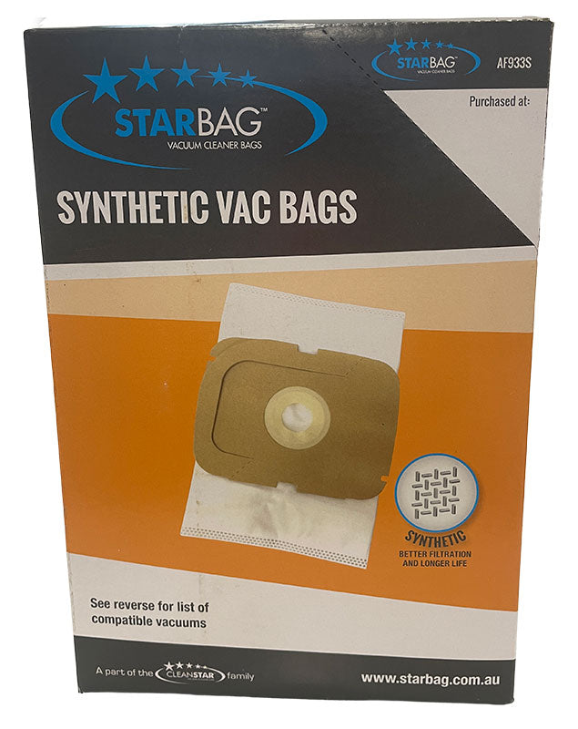 Sauber Intelligence, Classic and Excellence Synthetic Vacuum Cleaner Dust Bags - 5pk (AF933S)