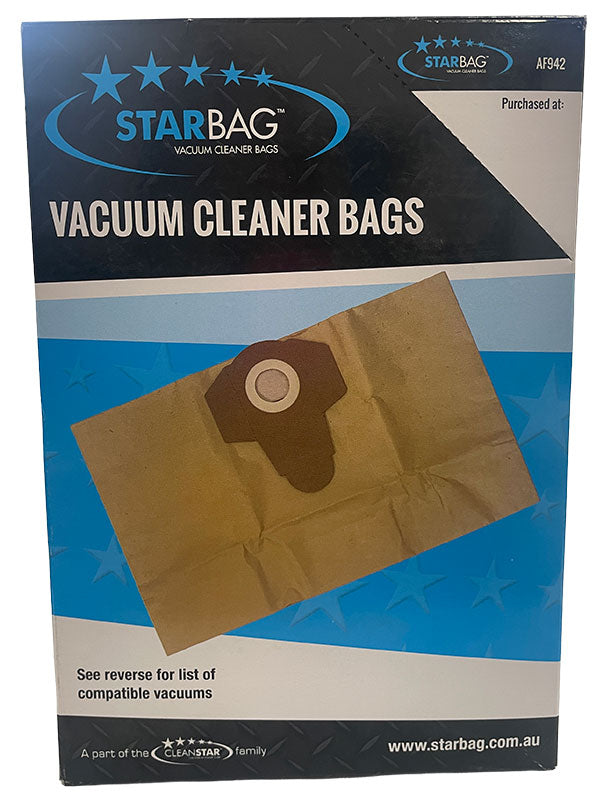 Starbag 15L and 20L Wet and Dry Commercial Vacuum Cleaner Bags - 5pk (AF942)