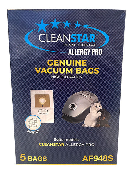 Cleanstar Allergy Pro Synthetic Vacuum Cleaner Bags - 5pk (AF948S)